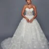 Deklaire Bridal 494 Strapless A-Line Ballgown Wedding Gown(Deklaire Bridal 494 Strapless A Line Ballgown Wedding Gown) -Dress Promotion Store 494 IVORY 1