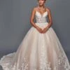 Deklaire Bridal 496 Spaghetti Strap A-line Ballgown Wedding Gown Chapel Train(Deklaire Bridal 496 Spaghetti Strap A Line Ballgown Wedding Gown Chapel Train) 2 Deklaire Bridal 496 Spaghetti Strap A-line Ballgown Wedding Gown Chapel Train(Deklaire Bridal 496 Spaghetti Strap A Line Ballgown Wedding Gown Chapel Train) -Dress Promotion Store 496 CHAMPAGNE 1
