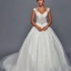 Deklaire Bridal 497 Poofy A-Line Ballgown Wedding Gown Chapel Train(Deklaire Bridal 497 Poofy A Line Ballgown Wedding Gown Chapel Train)