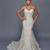 Deklaire Bridal 499 Fitted Trumpet Skirt Wedding Gown Court Train(Deklaire Bridal 499 Fitted Trumpet Skirt Wedding Gown Court Train) -Dress Promotion Store 499 CHAMPAGNE 1