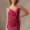 Amelia Couture 5057S Short Cocktail Sequin Fitted Mini Skirt Dress(Amelia Couture 5057s Short Cocktail Sequin Fitted Mini Skirt Dress) -Dress Promotion Store 5057SHotPink 1
