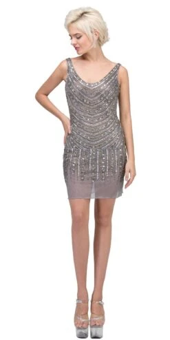 CLEARANCE - Fully Beaded Sexy Champagne Cocktail Dress Embellished (Size Medium)(Clearance Fully Beaded Sexy Champagne Cocktail Dress Embellished) -Dress Promotion Store 529 starbox usa charcoal grey 7626a31b 0f89 41e3 a292 322e6dbd587d