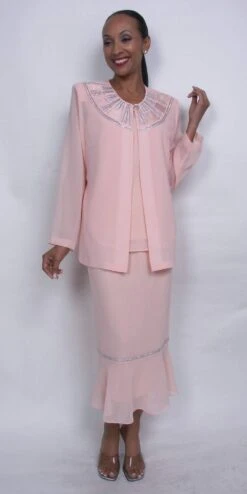 Hosanna Design 5500 Modest 3-Piece Tea Length Dress Set(Hosanna Design 5500 Modest 3 Piece Tea Length Dress Set)