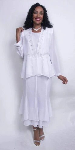 Hosanna 5523 Plus Size 3-Piece Set Tea Length Dress(Hosanna 5523 Plus Size 3 Piece Set Tea Length Dress)