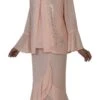 Hosanna 5524 Plus Size 3-Piece Set Tea Length Dress(Hosanna 5524 Plus Size 3 Piece Set Tea Length Dress) -Dress Promotion Store 5524 hosanna peach