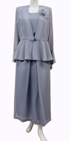 Hosanna 5544 Modest Outfit 3-Piece Set Tea Length Dress(Hosanna 5544 Modest Outfit 3 Piece Set Tea Length Dress)