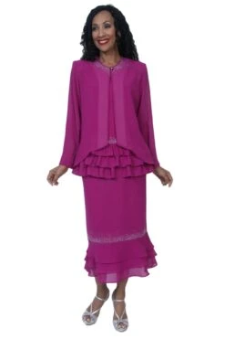 Hosanna 5553 Modest 3-Piece Set Ankle Length Dress(Hosanna 5553 Modest 3 Piece Set Ankle Length Dress) -Dress Promotion Store 5553 hosanna