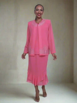 Hosanna 5564 Modest 3-Piece Set Ankle Length Dress(Hosanna 5564 Modest 3 Piece Set Ankle Length Dress)