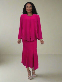 Hosanna 5574 Modest 3-Piece Outfit Set Ankle Length(Hosanna 5574 Modest 3 Piece Outfit Set Ankle Length) -Dress Promotion Store 5574 hosanna fuchsia