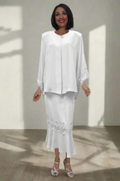 Hosanna 5582 Modest 3-Piece Outfit Set Ankle Length(Hosanna 5582 Modest 3 Piece Outfit Set Ankle Length) -Dress Promotion Store 5582 hosanna white