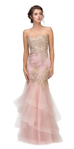 CLEARANCE - Eureka 6009 Strapless Embroidered Gown Layered Skirt (Size XL)(Clearance Eureka 6009 Strapless Embroidered Gown Layered Skirt Size Xl) -Dress Promotion Store 6009 eureka fashion blush 6d31aff1 038c 470a 861f 8b68059c2811