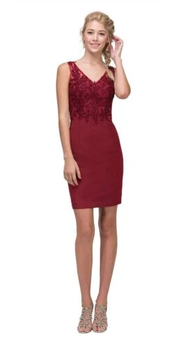 Eureka 6040 Short Party Dress With Lace Appliques(Hunter Green Short Party Dress With Lace Appliques) 11 Eureka 6040 Short Party Dress With Lace Appliques(Hunter Green Short Party Dress With Lace Appliques) -Dress Promotion Store 6040 eureka fashion burgundy