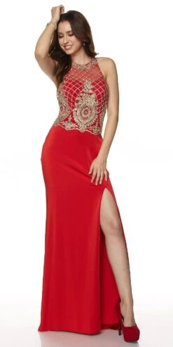 Juliet 614 Sexy Floor Length Formal Gown Cut Out Back Slit(Juliet 614 Sexy Floor Length Formal Gown Black Cut Out Back Slit) -Dress Promotion Store 614 juliet dress red