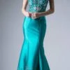 Cinderella Divine 62211 Bead Embroidered Two-Piece Gown Strapless(Jade Bead Embroidered Two Piece Prom Gown Strapless) 2 Cinderella Divine 62211 Bead Embroidered Two-Piece Gown Strapless(Jade Bead Embroidered Two Piece Prom Gown Strapless) -Dress Promotion Store 62211
