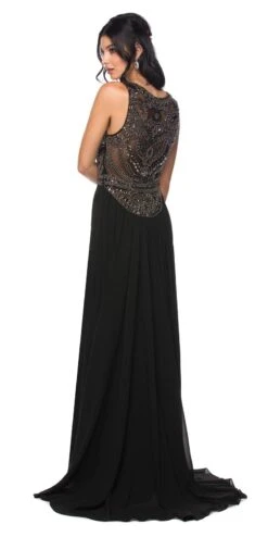 Juliet 628 Embellished Bodice Fit And Flare Prom Gown With Train(Juliet 628 Embellished Bodice Fit And Flare Prom Gown With Train Red) -Dress Promotion Store 628 juliet black back a49cd46b 0c6b 4d0f 81f6 e625dc65ea57