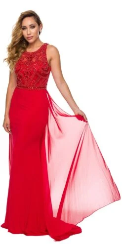 Juliet 628 Embellished Bodice Fit And Flare Prom Gown With Train(Juliet 628 Embellished Bodice Fit And Flare Prom Gown With Train Red) -Dress Promotion Store 628 juliet dress red aeb814ee d5f9 4d37 aade d335bbc4f069