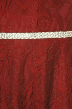 Celavie 6307 Lace A-Line Dress Cold Shoulder Short Sleeves(Burgundy Lace A Line Wedding Guest Dress Cold Shoulder Short Sleeves) -Dress Promotion Store 6307 celavie burgundy zoom fe43e208 566f 4edb 84ae 52bab7421c1d