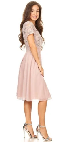 Celavie 6320-S Knee Length Dress With Short Sleeves Lace Bodice(Celavie 6320 Knee Length Royal Blue Dress With Short Sleeves Lace Bodice) 35 Celavie 6320-S Knee Length Dress With Short Sleeves Lace Bodice(Celavie 6320 Knee Length Royal Blue Dress With Short Sleeves Lace Bodice) -Dress Promotion Store 6320 celavie mocha side c22203e9 1c2e 4271 97b3 8ce666ab45e5
