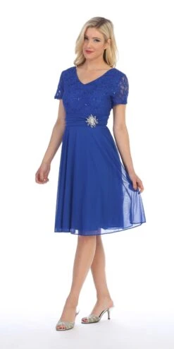 Celavie 6320-S Knee Length Dress With Short Sleeves Lace Bodice(Celavie 6320 Knee Length Royal Blue Dress With Short Sleeves Lace Bodice) 28 Celavie 6320-S Knee Length Dress With Short Sleeves Lace Bodice(Celavie 6320 Knee Length Royal Blue Dress With Short Sleeves Lace Bodice) -Dress Promotion Store 6320 celavie royal blue left b498cac6 91ac 4d49 8d75 03c4ed57d325