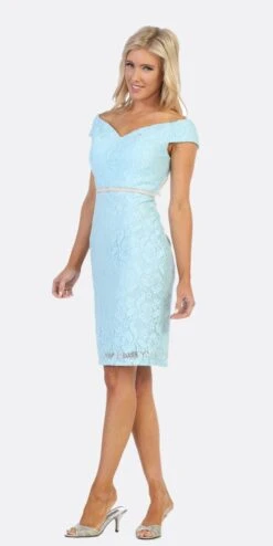 Celavie 6333 Off-the-Shoulder Cocktail Dress Embellished Waist(Baby Blue Off The Shoulder Cocktail Dress Embellished Waist) -Dress Promotion Store 6333 celavie baby blue left bf29affb 7342 4f3a 9f7c 48b025ac5d2d