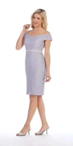 Celavie 6333 Off-the-Shoulder Cocktail Dress Embellished Waist(Baby Blue Off The Shoulder Cocktail Dress Embellished Waist) -Dress Promotion Store 6333S celavie silver left side e8828bc2 9926 4bae 832a 623e6ab6553b