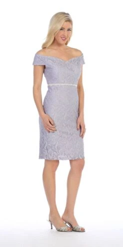 Celavie 6333 Off-the-Shoulder Cocktail Dress Embellished Waist(Baby Blue Off The Shoulder Cocktail Dress Embellished Waist) -Dress Promotion Store 6333S celavie silver right side 3ec92f49 88a8 4aae a61e ed530704b3f1