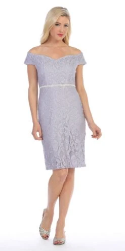 Celavie 6333 Off-the-Shoulder Cocktail Dress Embellished Waist(Baby Blue Off The Shoulder Cocktail Dress Embellished Waist) -Dress Promotion Store 6333S celavie silver 10f5132c ec08 45ce 95ce 3b22c1586ea4