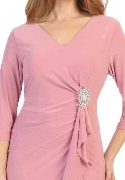 Celavie 6412 Quarter Sleeved Short Formal Dress With Brooch(Quarter Sleeved Short Formal Dress With Brooch Mauve) -Dress Promotion Store 6412 celavie mauve zoom 2d02daeb c18d 4059 ac95 333ba3fe82b6