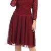 Celavie 6426 Short A-Line Dress With Quarter Sleeves(Celavie 6426 Short Wedding Guest Dress With Quarter Sleeves) -Dress Promotion Store 6426s celavie burgundy