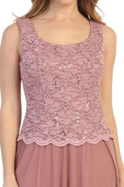 Celavie 6430-L Dress Mother Of The Bride A-Line Includes Jacket(Celavie 6430 L Dress Mother Of The Bride A Line Includes Jacket) -Dress Promotion Store 6430 LMauveDetail1