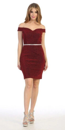 Celavie 6478 Short Off The Shoulder Cocktail Dress(Celavie 6478 Short Off The Shoulder Cocktail Dress) 23 Celavie 6478 Short Off The Shoulder Cocktail Dress(Celavie 6478 Short Off The Shoulder Cocktail Dress) -Dress Promotion Store 6478 burgundy