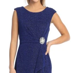 Celavie 6514-S Short Cap Sleeve Dress With Ruffle(Celavie 6514 Short Cap Sleeve Dress With Ruffle) -Dress Promotion Store 6514 SRoyalDetail