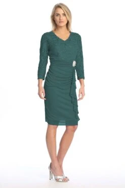 Celavie 6549-S Dress Short Long Sleeve Cocktail Dress(Celavie 6549 S Dress Short Long Sleeve Cocktail Dress) 34 Celavie 6549-S Dress Short Long Sleeve Cocktail Dress(Celavie 6549 S Dress Short Long Sleeve Cocktail Dress) -Dress Promotion Store 6549 S celavie hunter green