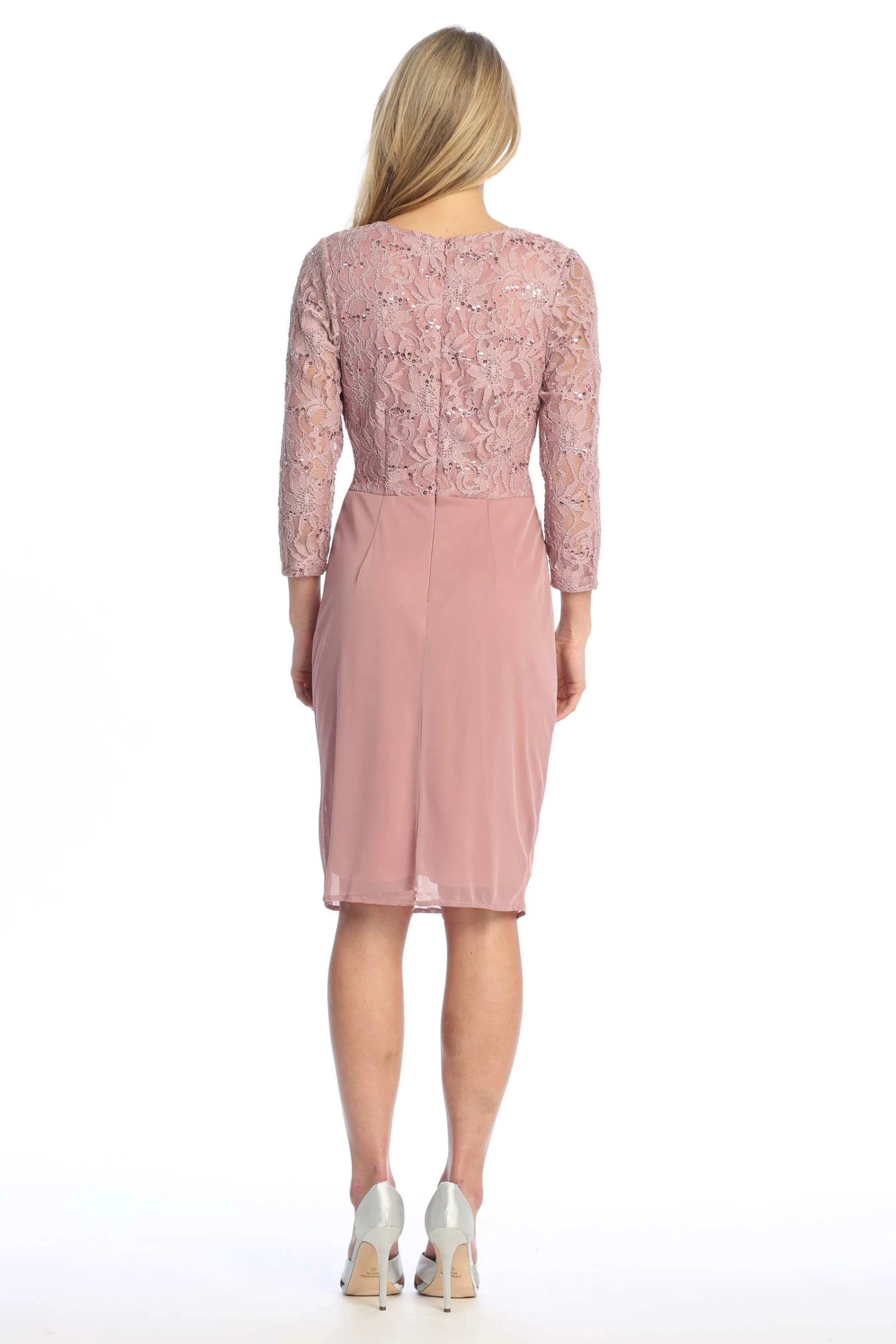 Celavie 6549-S Dress Short Long Sleeve Cocktail Dress(Celavie 6549 S Dress Short Long Sleeve Cocktail Dress) 4 Celavie 6549-S Dress Short Long Sleeve Cocktail Dress(Celavie 6549 S Dress Short Long Sleeve Cocktail Dress) - Image 2