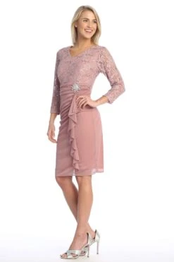 Celavie 6549-S Dress Short Long Sleeve Cocktail Dress(Celavie 6549 S Dress Short Long Sleeve Cocktail Dress) 25 Celavie 6549-S Dress Short Long Sleeve Cocktail Dress(Celavie 6549 S Dress Short Long Sleeve Cocktail Dress) -Dress Promotion Store 6549 SMauveLeft