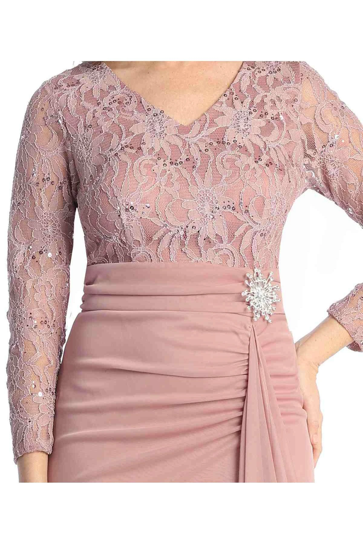 Celavie 6549-S Dress Short Long Sleeve Cocktail Dress(Celavie 6549 S Dress Short Long Sleeve Cocktail Dress) 5 Celavie 6549-S Dress Short Long Sleeve Cocktail Dress(Celavie 6549 S Dress Short Long Sleeve Cocktail Dress) - Image 3