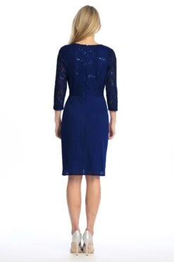 Celavie 6549-S Dress Short Long Sleeve Cocktail Dress(Celavie 6549 S Dress Short Long Sleeve Cocktail Dress) 28 Celavie 6549-S Dress Short Long Sleeve Cocktail Dress(Celavie 6549 S Dress Short Long Sleeve Cocktail Dress) -Dress Promotion Store 6549 SNavyBack
