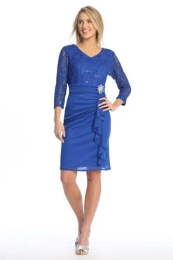 Celavie 6549-S Dress Short Long Sleeve Cocktail Dress(Celavie 6549 S Dress Short Long Sleeve Cocktail Dress) 35 Celavie 6549-S Dress Short Long Sleeve Cocktail Dress(Celavie 6549 S Dress Short Long Sleeve Cocktail Dress) -Dress Promotion Store 6549 SRoyal