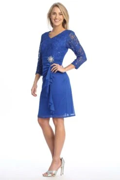 Celavie 6549-S Dress Short Long Sleeve Cocktail Dress(Celavie 6549 S Dress Short Long Sleeve Cocktail Dress) 39 Celavie 6549-S Dress Short Long Sleeve Cocktail Dress(Celavie 6549 S Dress Short Long Sleeve Cocktail Dress) -Dress Promotion Store 6549 SRoyalLeft