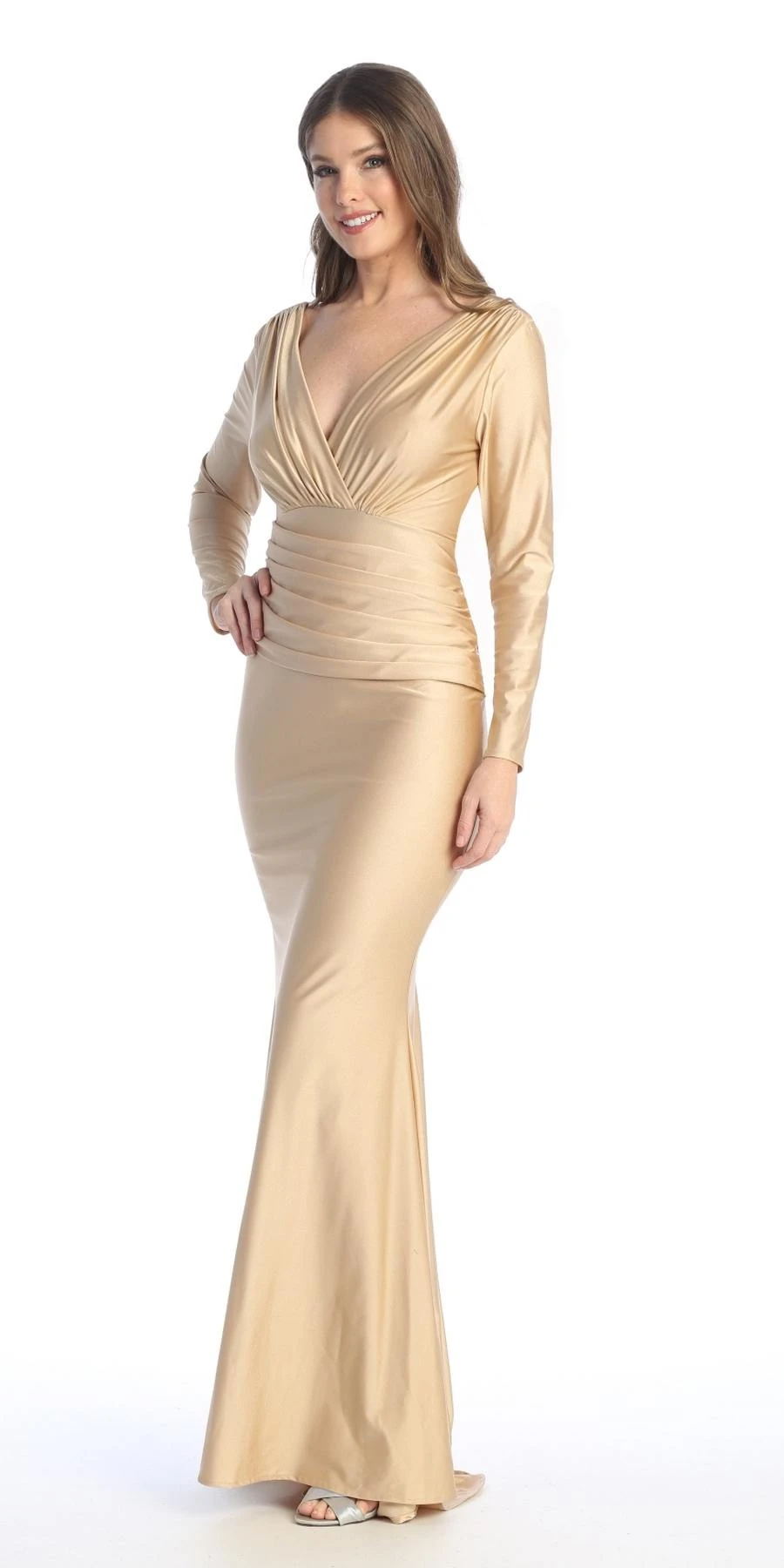 Celavie 6551-L Fitted Mermaid Ruched Long Sleeve Dress(Celavie 6551l Fitted Mermaid Ruched Long Sleeve Dress) 16 Celavie 6551-L Fitted Mermaid Ruched Long Sleeve Dress(Celavie 6551l Fitted Mermaid Ruched Long Sleeve Dress) - Image 14