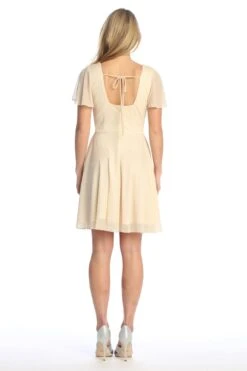 Celavie 6583-S Knee Length A-Line Short Sleeve Dress With Slit(Celavie 6583 S Knee Length A Line Short Sleeve Dress With Slit) -Dress Promotion Store 6583 SBack