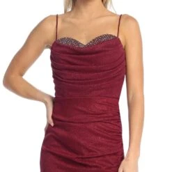 Celavie 6603-L Long Sweetheart Fitted Pleated Cowl Neck Glitter Gown(Celavie 6603 L Long Sweetheart Fitted Pleated Cowl Neck Glitter Gown) 14 Celavie 6603-L Long Sweetheart Fitted Pleated Cowl Neck Glitter Gown(Celavie 6603 L Long Sweetheart Fitted Pleated Cowl Neck Glitter Gown) -Dress Promotion Store 6603 LBurgDetail