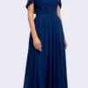 Juliet 676 Cold-Shoulder Formal A-line Dress(Floor Length Navy Blue Cold Shoulder Semi Formal A Line Dress) -Dress Promotion Store 676 juliet navy blue 2418a1dc 24e1 4ca7 89a5 59ba6b2a5133