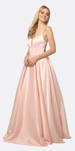 Juliet 687 Long Shiny Satin A-line Prom Gown With Pockets(Long Shiny Satin A Line Prom Gown Royal Blue With Pockets) -Dress Promotion Store 687 juliet blush d506aabf f48d 4cc8 8300 14bdc938c0eb