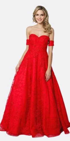Juliet 692 Long Embroidered Lace Ball Gown Dress With Arm Band(Long Embroidered Lace Ball Gown Dress Navy Blue With Arm Band) -Dress Promotion Store 692 juliet red af079580 14cb 4eed 83fa 8a5daca01bd9