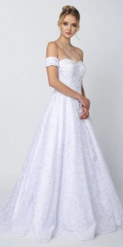 Juliet 692 Long Embroidered Lace Ball Gown Dress With Arm Band(Long Embroidered Lace Ball Gown Dress Navy Blue With Arm Band) -Dress Promotion Store 692 juliet white 0f213f4e bc55 456d 9ca1 d5f2f4f61c62