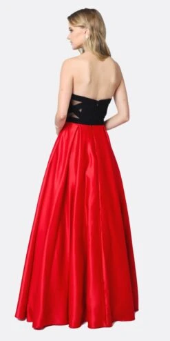 Juliet 694 Floor-Length Two-Tone Sweetheart Ball Gown(Floor Length Two Tone Black Green Sweetheart Ball Gown Style Prom Dress) -Dress Promotion Store 694 juliet red back 995c48f6 4adb 41a3 ac86 739fa75f57fc