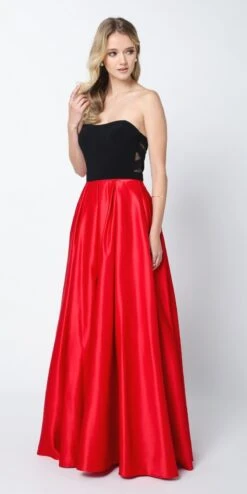 Juliet 694 Floor-Length Two-Tone Sweetheart Ball Gown(Floor Length Two Tone Black Green Sweetheart Ball Gown Style Prom Dress) -Dress Promotion Store 694 juliet red side e7f2c5f6 cb3b 4d87 b117 3766df4c05ff