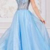 Amelia Couture 7040 Floor Length Off Shoulder Beaded Bodice A-Line Ballgown(Amelia Couture 7040 Floor Length Off Shoulder Beaded Bodice A Line Ballgown) -Dress Promotion Store 7040 BABY BLUE