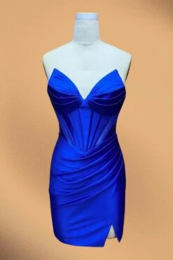 Amelia Couture 7080s Short Strapless Fitted Sweetheart Cocktail Dress(Amelia Couture 7080s Short Strapless Fitted Sweetheart Cocktail Dress) -Dress Promotion Store 7080s royal